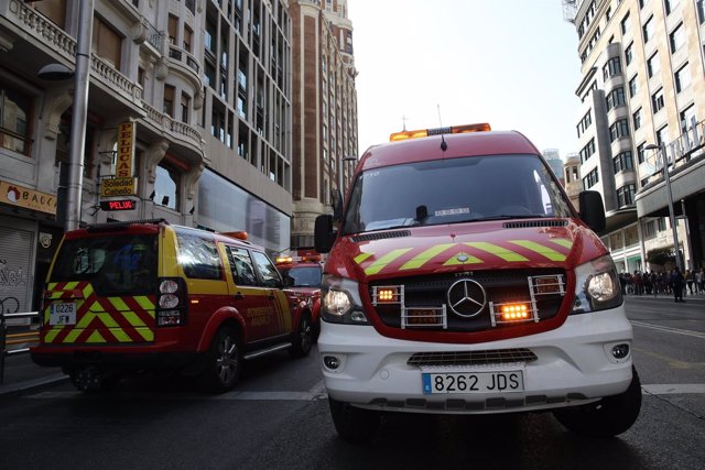 Coche, vehículo de bomberos de Madrid