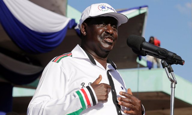 Raila Odinga, candidato de la oposición a la Presidencia