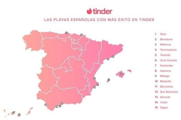 Ibiza, Benidorm y Mallorca, los destino más populares de la app