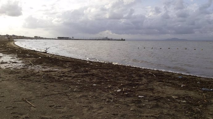 Consecuencias lluvia en playas Cartagena