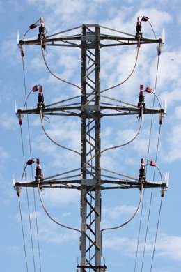 Torre elèctrica d'Endesa amb protecció per a les aus