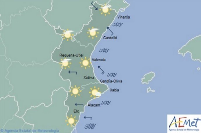 Predicción del tiempo en la Comunitat Valenciana para este viernes