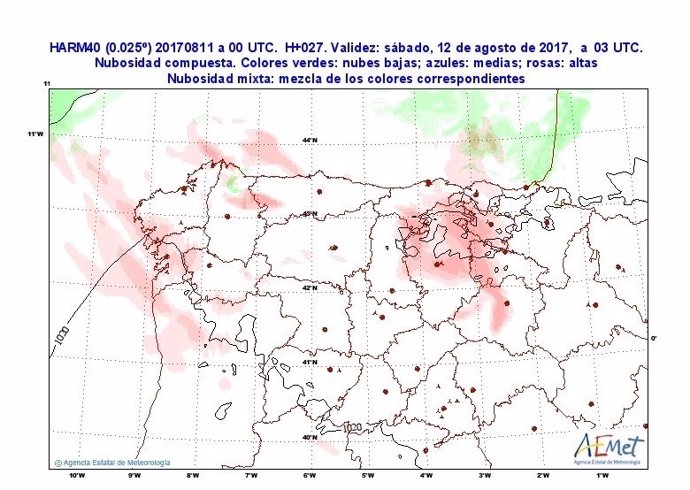 Cuadro explicativo de las temperaturas en Castilla y León