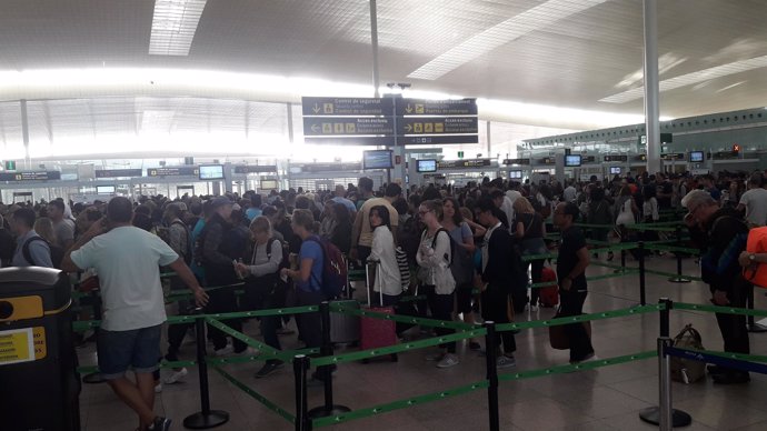 Colas en el Aeropuerto de El Prat