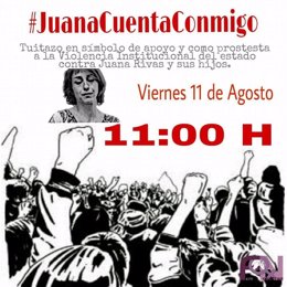 Imagen de la convocatoria de la campaña en favor de Juana Rivas en Twitter