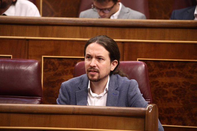 Pablo Iglesias en el debate de la moción de censura