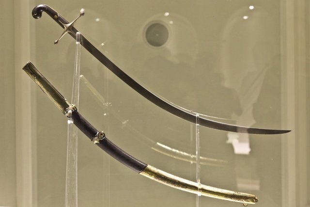 Sable Corvo de San Martín expuesta en el Museo histórico de Argentina