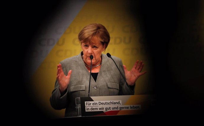 Angela Merkel, en arranque de campaña de la CDU