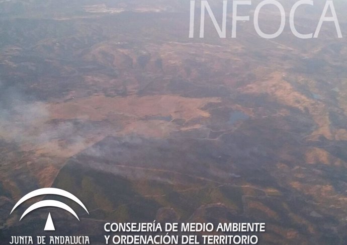 Incendio en Santa Olalla de Cala el domingo