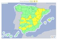 La segunda quincena de agosto arranca con temperaturas "normales para la época" y tormentas en la franja este peninsular