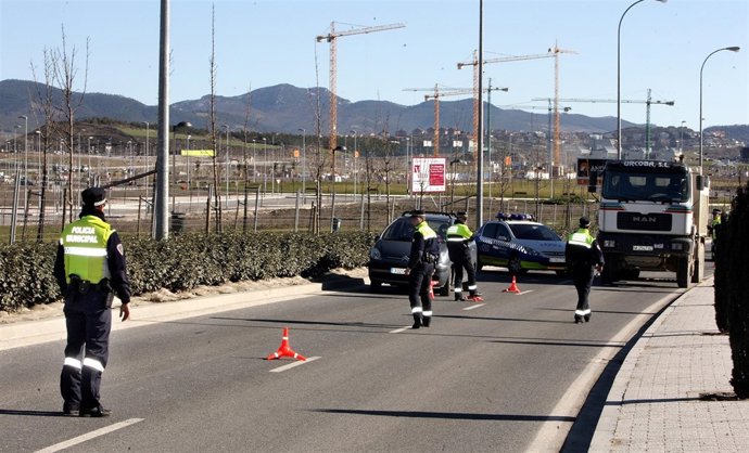 Control de la Policía Municipal de Pamplona