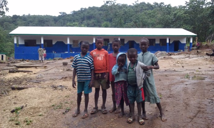 Un grupo de niños en Sierra Leona