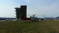Evacuado en helicóptero un joven herido en el faro del Caballo de Santoña