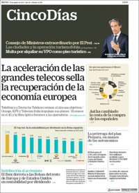 Las portadas de los periódicos económicos de hoy, martes 15 de agosto
