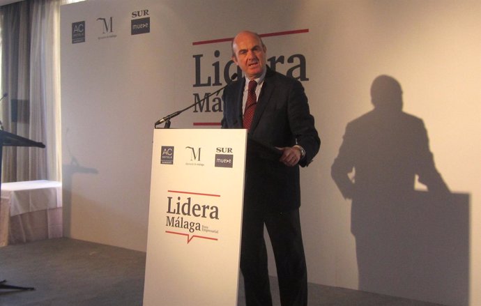 Luis de Guindos, ministro de Economía, en un acto en Málaga