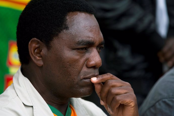 Hichilema, líder de la oposición de Zambia