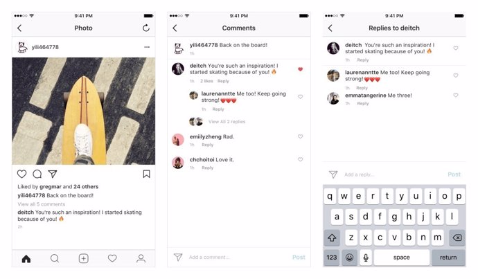 Instagram fils de comentaris i respostes xarxes socials
