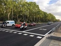 La Meridiana de Barcelona abre dos carriles para buses interurbanos para facilitar su circulación