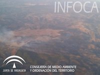 Extinguido el incendio forestal de Santa Olalla del Cala (Huelva), cuyo perímetro afecta a 374 hectáreas