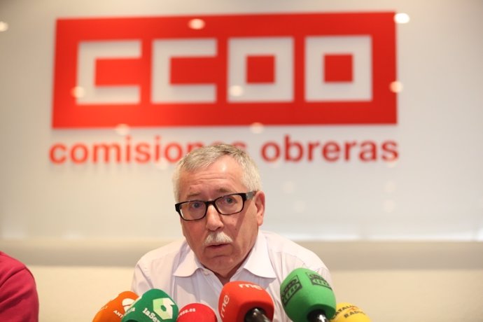 Rueda de prensa del secretario general de CC.OO., Ignacio Fernández Toxo