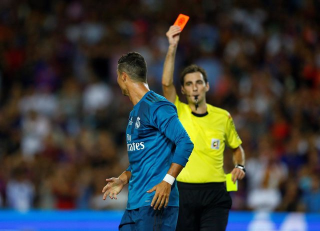 Cristiano Ronaldo, expulsado en la ida de la Supercopa de España