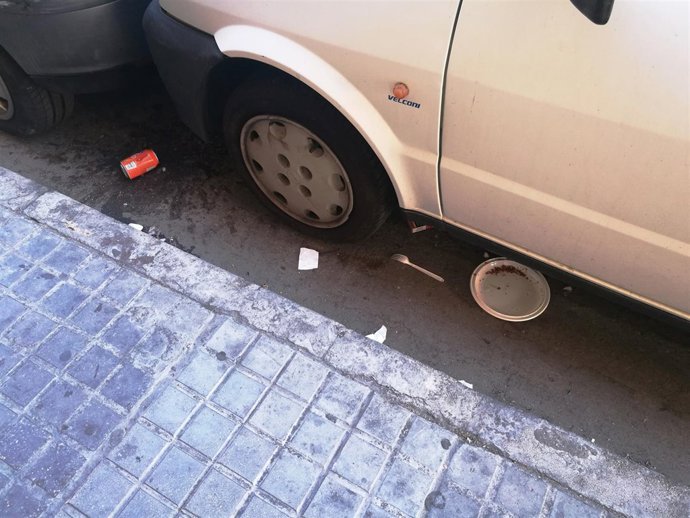 Suciedad en la calzada