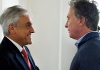 Macri se reúne con Piñera tras ser operado de la rodilla