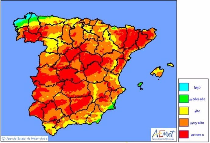 Riesgo incendios España
