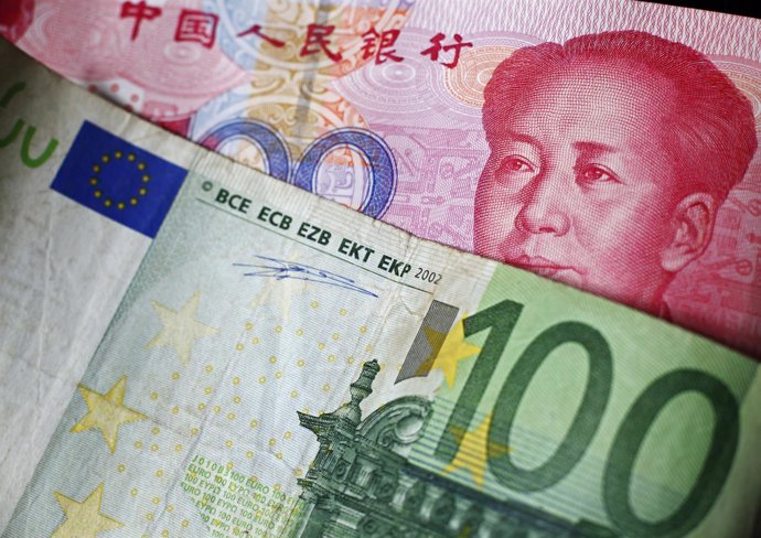 Cambios del euro, divisas combinadas, euro yuan