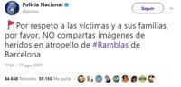 Campaña en las redes sociales para no difundir imágenes del atentado de Barcelona