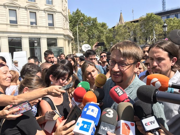 El coordinador general de Catalunya en Comú, Xavier Domènech, en Barcelona