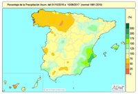La sequía provoca un déficit del 13% en las lluvias acumuladas desde octubre hasta el 18 de agosto
