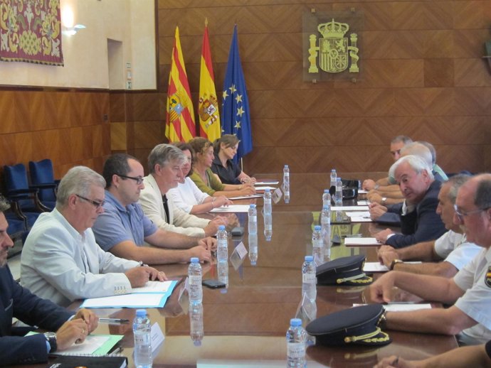 Reunión en la Delegación del Gobierno tras el atentado de Barcelona