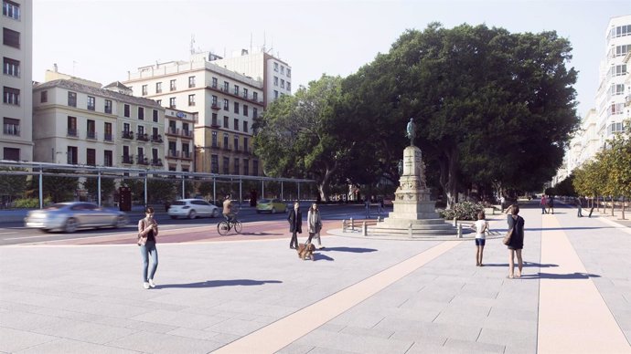 Infografía renovación Alameda Principal. Málaga 
