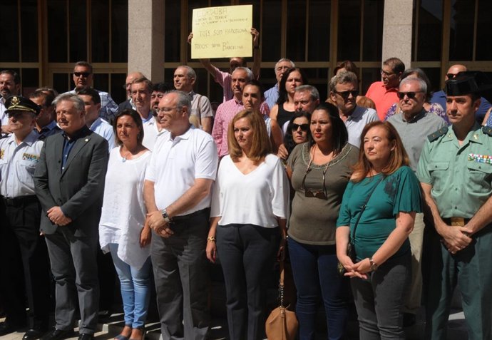 Concentración por el atentado de Barcelona