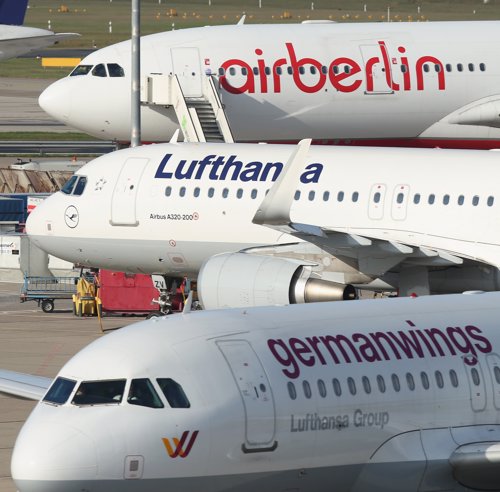 Aviones de Lufthansa y airberlin