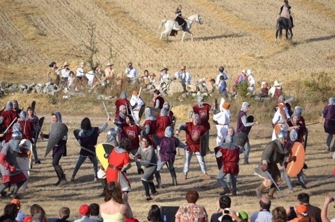 Imagen de una recreación de la Batalla de Atapuerca