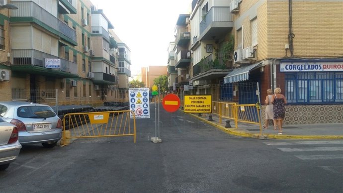 Obras zona norte en Alcalá de Guadaíra (Sevilla).