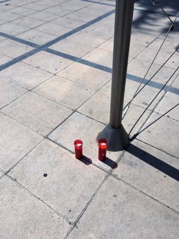 Dos velas en Cambrils (Tarragona) tras el atentado