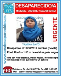 Desaparece una joven de 19 años en Pilas (Sevilla)
