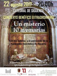 La Catedral de Sigüenza acoge este martes un concierto lírico a cargo de la Fundación Operística de Navarra