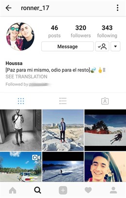 Perfil de Houssaine Abouyaaqoub (Houssa) en Instagram