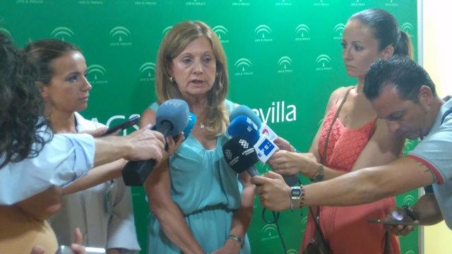 La consejera de Salud, Marina Álvarez, comparece en el hospital de Valme