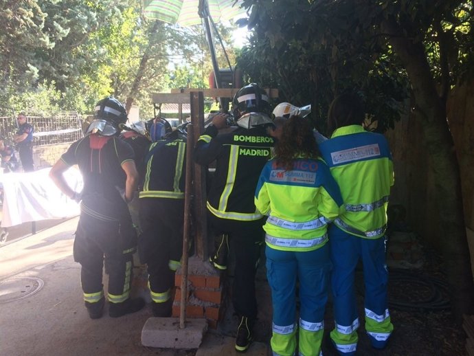 Imagen del accidente laboral en Hortaleza