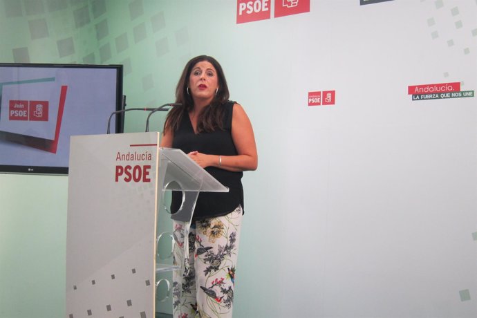 Ángeles Férriz ofrece una rueda de prensa.