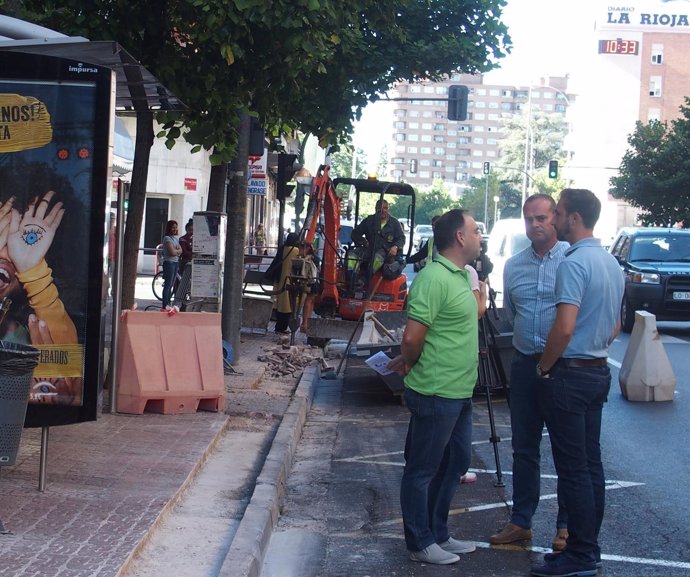 Iglesias visita paradas autobuses en obras         