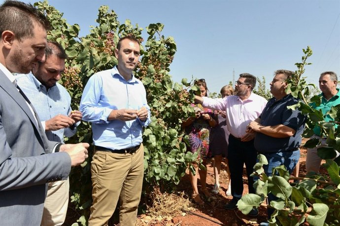 Plantaciones de almendra y pistacho, en una visita de la Junta