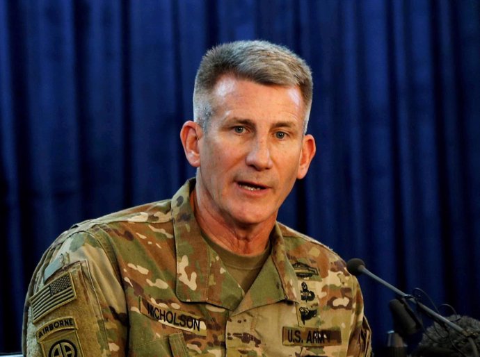 El comandante de EEUU en Afganistán, John Nicholson.