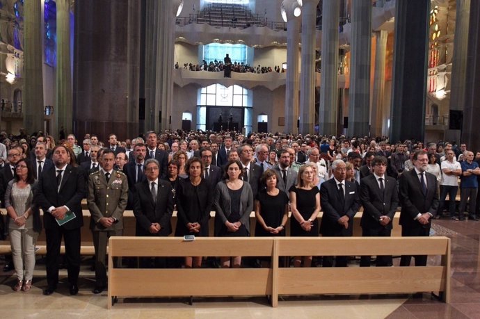 Los Reyes en la misa en memoria de las víctimas de los atentados de Cataluña