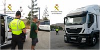 La Guardia Civil intercepta al conductor de un vehículo articulado de 40 toneladas por dar positivo en droga